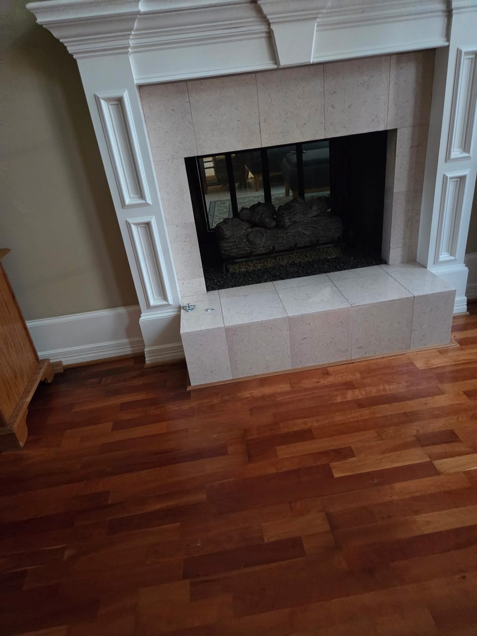Limestone Fireplace & Mantel