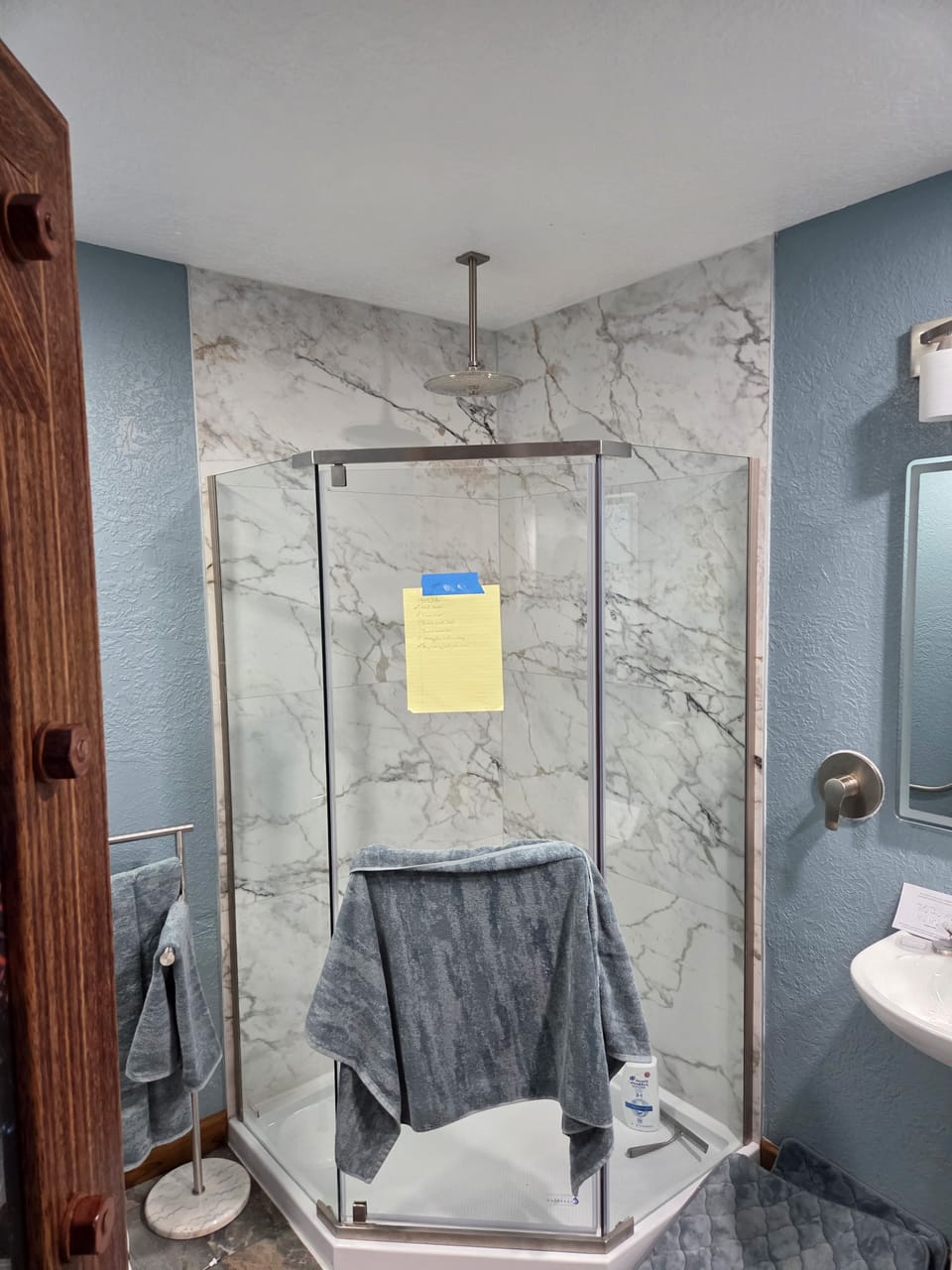 Marble Corner Shower